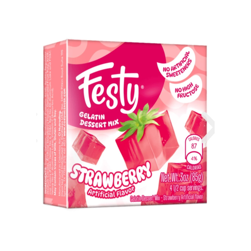 FESTY STRAWBERRY GELATIN  3 OZ
